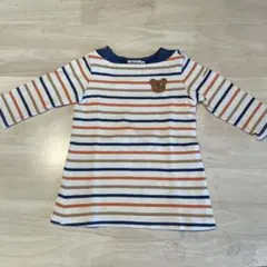 ミキハウス　ホットビスケッツ　ストライプ チュニック 80サイズ