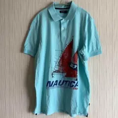 【Nautica ノーティカ】新品未使用　タグ付　ヨット柄　半袖　ポロシャツ　L