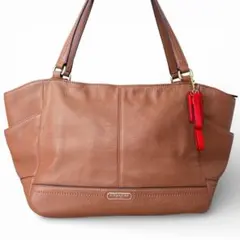 Coach　トートバッグ　レザー　キャメル　大容量　F23284