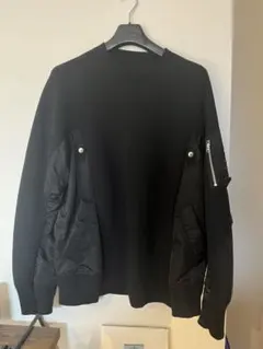 sacai MA-1ドッキングスウェット/サイズ4/黒のサムネイル