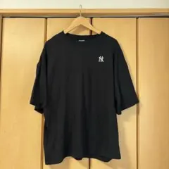 【大きいサイズ】MLB NYビッグシルエット半袖Tシャツ 黒 5L(4XL)