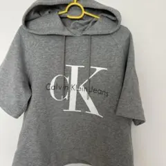 M 様専用Calvin Klein Jeans フード付きTシャツ グレー裏起毛