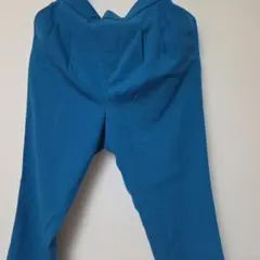 ウエストゴム 青 カジュアルパンツ