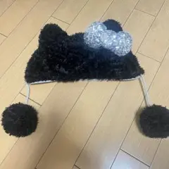 USJ ユニバ キティ スパンコール ファンキャップ 黒