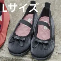 青木美沙子　しまむら　バレエシューズ　黒のサムネイル