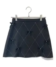 Ribbon brooch frill mini skirt【ブラック】 - メルカリ