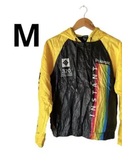 海外古着♡Polaroid ナイロンジャケット フード付き　企業ロゴ　アメカジ