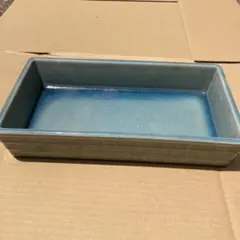 長方形　盆栽鉢 中型　落款あり　千交苑？盛田千年？ 盆栽鉢 水盤 千交苑 - メルカリ