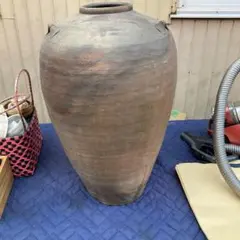 岡山県 大型125センチ 水瓶 かめ ツボ 陶器 壺 - メルカリ