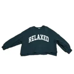 GU プリント クロップドスウェット