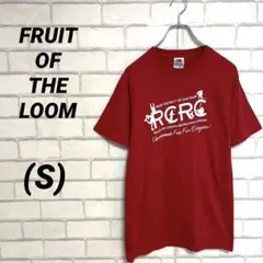 希少品　フルーツオブザルーム　プリントTシャツ 赤　S コットン100% 春夏