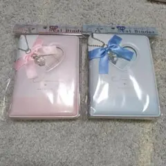 クーリア 窓あき シールバインダー シール帳 ピンク 水色 ２点セット 平成女児