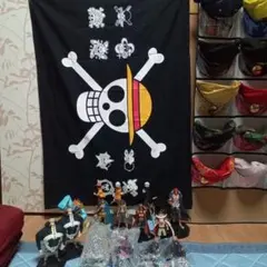 ワンピースフィギア3海賊旗付き