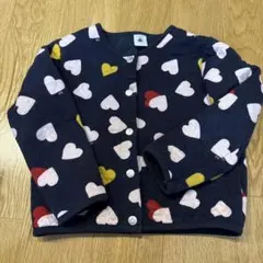 プチバトー　ハート柄　チュビックキルティング カーディガン　5ans110cm