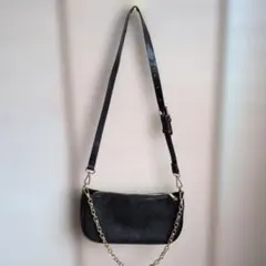 匿名発送　AZUL BY MOUSSY チェーン ショルダーバッグ ブラック