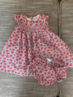OBAIBI 花柄ノースリーブワンピース ブルマセット 80cmのサムネイル