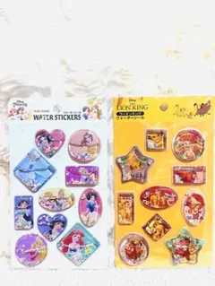 セリア　ディズニー　ウォーターシール　プリンセス　ライオンキング　セット