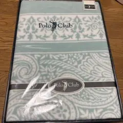 Polo Club ジャガード綿毛布 水色