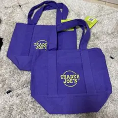 【2025ハロウィンデザイン】TRADER JOE'S パープルエコバッグ2枚
