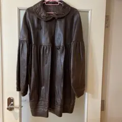 大きいサイズ 本革ブラウン レザー ジャケット