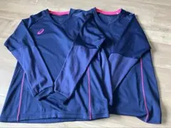 ASICS ロンT ネイビー 長袖　レディース　M 2枚セット