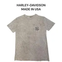 USA製ハーレーダビットソン　胸ポケ　ビッグプリンTシャツ　シングルステッチ