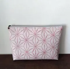 131 特大ポーチ バックインバック 正絹 紬 着物リメイク 大島紬