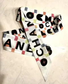 未使用★細スカーフ★マルチカラー