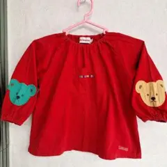 赤ちゃんハウス クマ刺繍 スモック