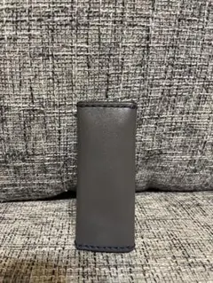 【即日発送】グレー レザー 4連キーケース コンパクト