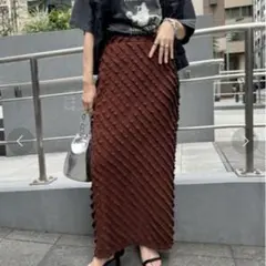 JEANASIS カットフリルZIPナロースカート