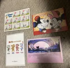 ディズニーポストカードダッフィー　ミッキー4枚セット