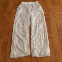 SHEIN スパンコール ワイドレッグパンツ XS