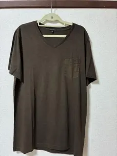Theory Vネック ポケット付き Tシャツ ブラウン　メンズ42 ( XL)のサムネイル