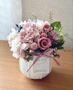 ＊*..優しいピンクローズをあしらった優美なアレンジ..＊°.お花の贈り物