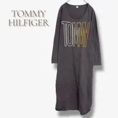 【最終値下】 トミー ヒルフィガー 綿100 ロング ワンピース 長袖 古着