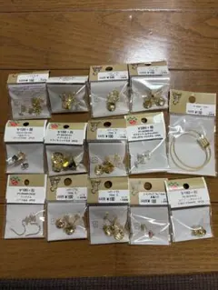 ゴールドピアス用金具 15点セット