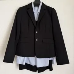 Saint Compagne リクルートスーツ 黒　ユニクロ　シャツ　11AR