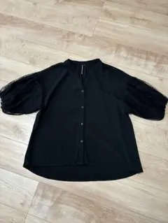 しまむら HK WORKS LONDON バルーンスリーブ ブラウス　M