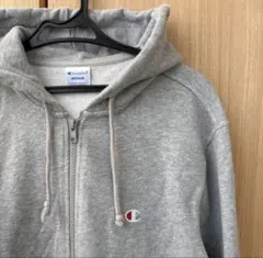 Champion グレー ジップアップパーカー Mサイズ