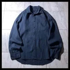 A19517 美品 ARCODIO リネンサファリシャツ ブラックL - メルカリ