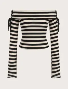 SHEIN ボーダー　オフショル　M