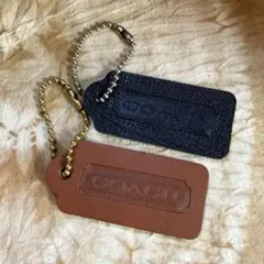 COACH レザー キーホルダー タグ 2個セット