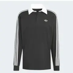 アディダス 3ストライプ ラグビーロングスリーブポロ