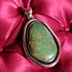 ビンテージ ターコイズのシルバーペンダントトップ シルバー925