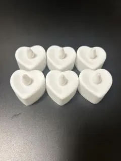 ハート型LEDキャンドル6個セット