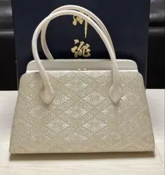 《未使用》和装バッグ　帯地　淡いゴールド