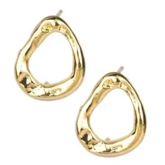 F-7★オーバル ピアスパーツ ニッケルフリー 両耳