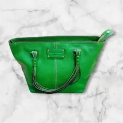 『Kate Spade』 グリーン レザートートバッグ