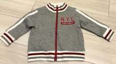 子供服　トラックジャケット スタジャン グレー ジャケット スウェットサイズ80